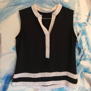 Calvin Klein Black Top with White Band Details XL